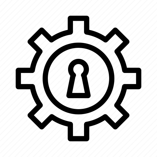 Cogwheel, gear, lock, secure, setting icon - Download on Iconfinder