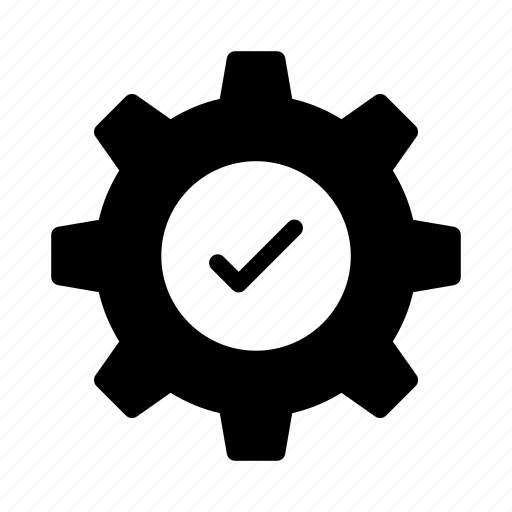 Check, cogwheel, complete, gear, setting icon - Download on Iconfinder
