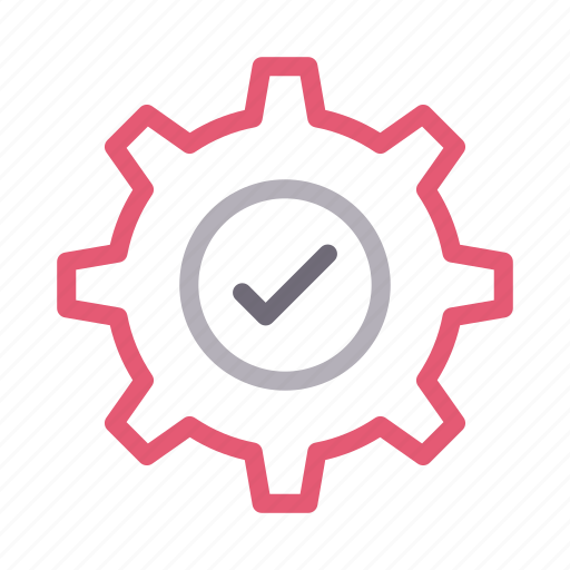 Check, cogwheel, complete, gear, setting icon - Download on Iconfinder