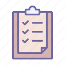 clipboard, checkmark, agreement, document, checklist
