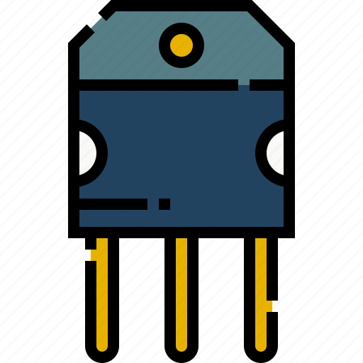 Transistor, electric, element, tool, component icon - Download on Iconfinder