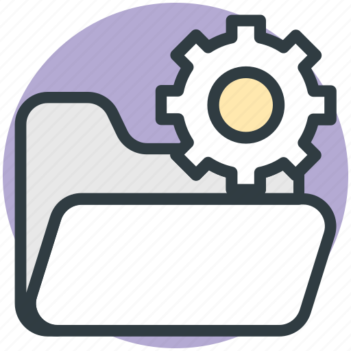 Archive, computer engineering, development, folder with gear, software engineering icon - Download on Iconfinder
