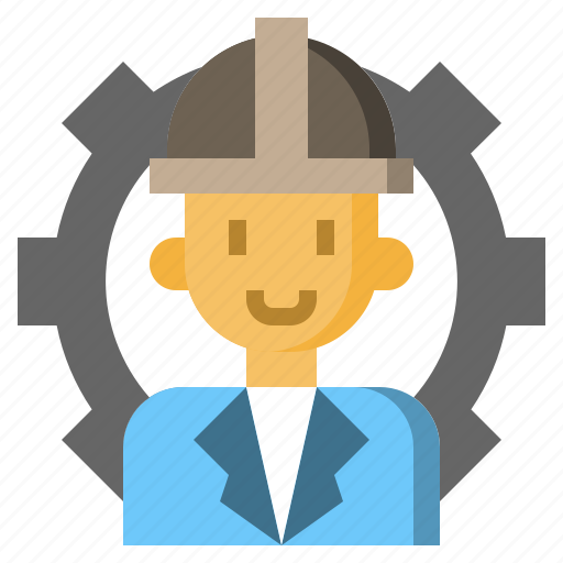 Engineer, gear, job, man, occupation, profession, worker icon - Download on Iconfinder
