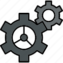 cogwheel, complex, gears, link, mechanic, mechanism, settings
