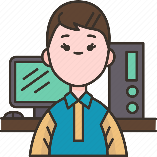 Software, engineer, computer, programmer, technician icon - Download on Iconfinder