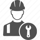 avatar, engineer, worker, wrench, repair, user, machine