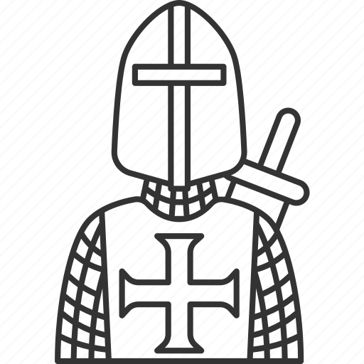Knight, templar, crusader, medieval, armor icon - Download on Iconfinder