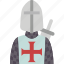 knight, templar, crusader, medieval, armor 