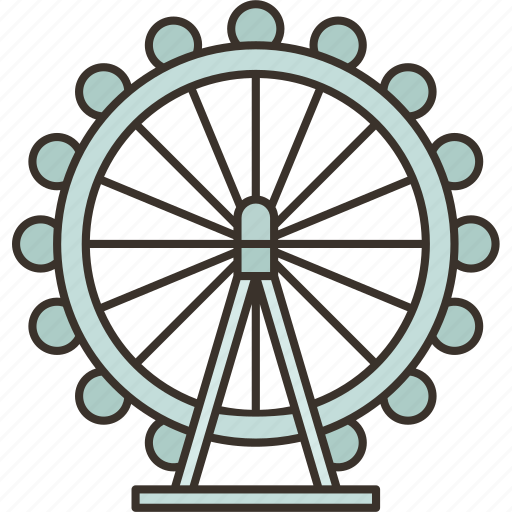 Ferris, wheel, london, thames, tourism icon - Download on Iconfinder