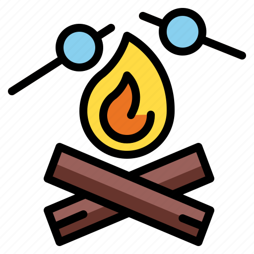 Campfire, camping, fireworks, marshmallow, picnic icon - Download on Iconfinder