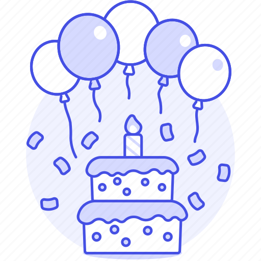 Balloon, candle, cake, sweet, birthday, entertainment, celebration icon - Download on Iconfinder