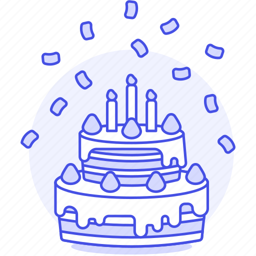 Candle, strawberry, cake, birthday, entertainment, celebration, confetti icon - Download on Iconfinder