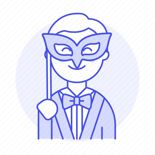Bal, ball, carnival, entertainment, halloween, male, mask icon - Download on Iconfinder
