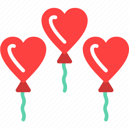 Balloons, heart, love, valenticons, valentine, romantic, valentines icon - Download on Iconfinder