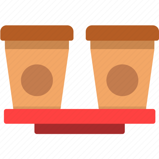 Coffees, cups, double, drink, full, pair icon - Download on Iconfinder