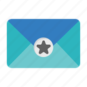 favourite, mail, email, envelope, star, like, heart, bookmark, communication