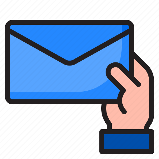 Email, envelope, mail, hand, letter icon - Download on Iconfinder