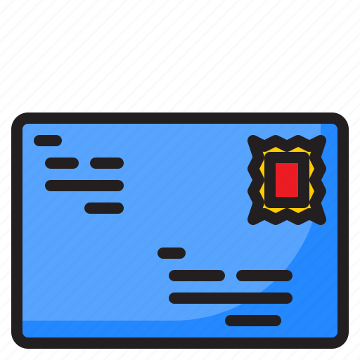Email, envelope, mail, stamp, address icon - Download on Iconfinder