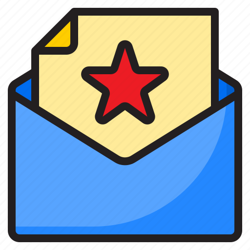 Envelope, email, mail, favorite, star icon - Download on Iconfinder