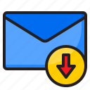 envelope, mail, email, download, message