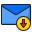 envelope, mail, email, download, message 