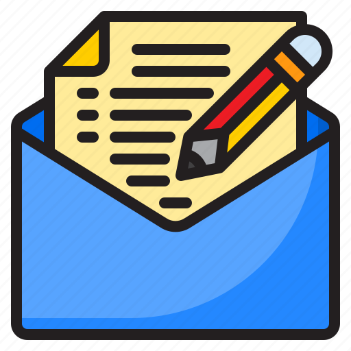 Mail, email, envelope, file, edit icon - Download on Iconfinder