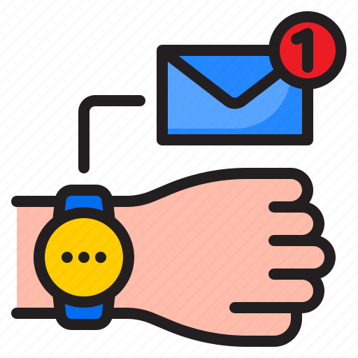 Smartwatch, mail, email, envelope, notification icon - Download on Iconfinder