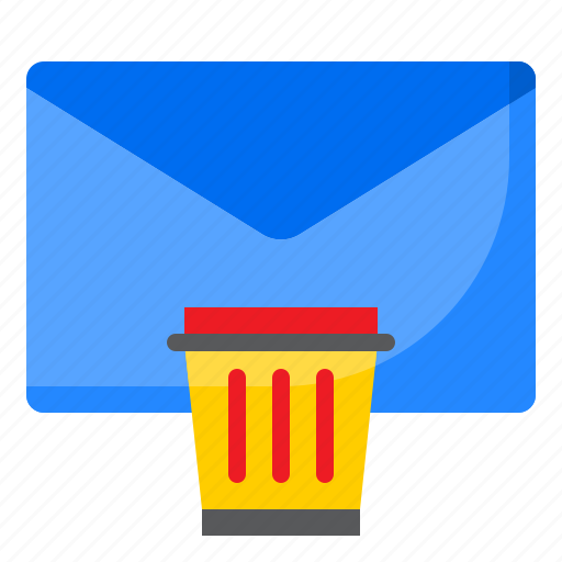 Email, envelope, mail, bin, trash icon - Download on Iconfinder