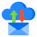 email, envelope, mail, cloud, transfer