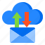 email, envelope, mail, cloud, transfer 