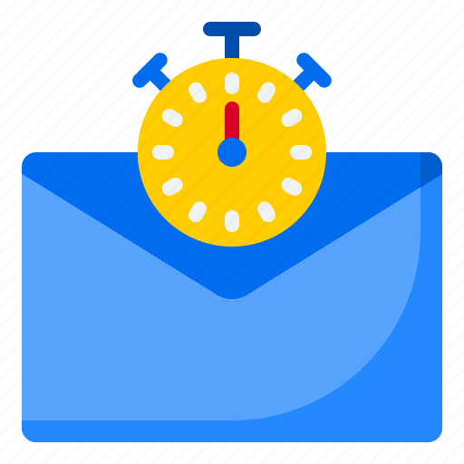 Envelope, email, clock, stopwatch icon - Download on Iconfinder