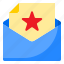 envelope, email, mail, favorite, star 