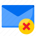 envelope, mail, email, message, delete