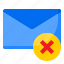 envelope, mail, email, message, delete 
