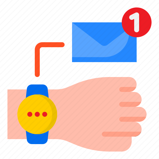 Smartwatch, mail, email, envelope, notification icon - Download on Iconfinder
