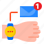 smartwatch, mail, email, envelope, notification 