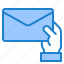 email, envelope, mail, hand, letter 