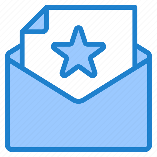 Envelope, email, mail, favorite, star icon - Download on Iconfinder