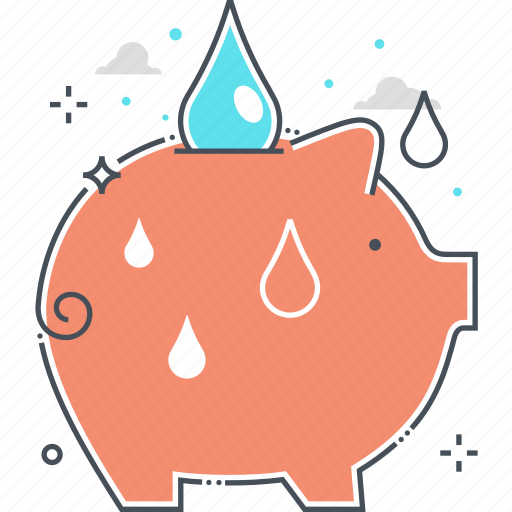 Clean, environment, piggy bank, pollution, saving water, weather icon - Download on Iconfinder