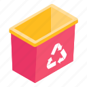recycle bin, waste bin, recycle trash, recycling container, trash bin 