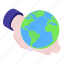 earth care, environmental care, save the world, globe hand, safe world 