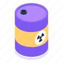 biohazard barrel, nuclear drum, radioactive barrel, biohazard container, chemical waste 