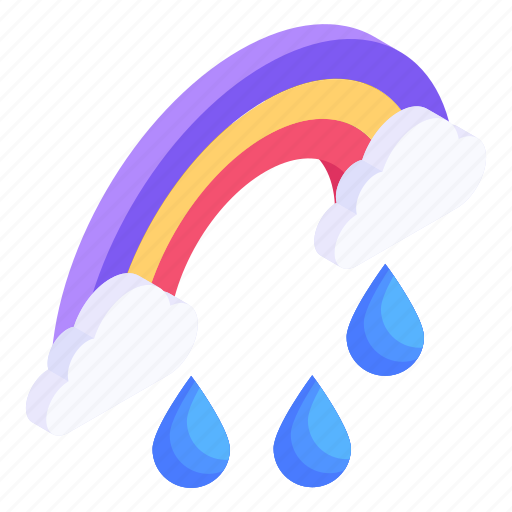 Rainbow, weather, color spectrum, cloudy rainbow, natural rainbow icon - Download on Iconfinder