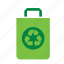 bag, environment, environmental, green, recycle, recycling, sign 