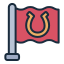 flag, horseshoe, equestrian, banner, pennant, emblem, sign, insignia 
