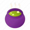 potion, cauldron, pot, boiling, halloween, witchcraft, poison 