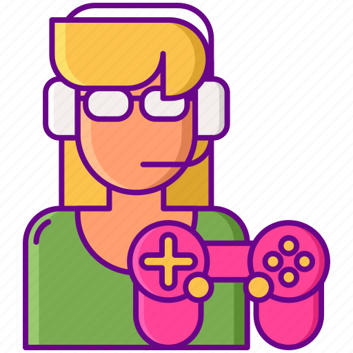 Girl, gamer, player icon - Download on Iconfinder