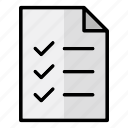 list, checklist, document, clipboard, paper, business, done, check box
