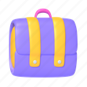 briefcase, case, bag, suitcase, office bag, render