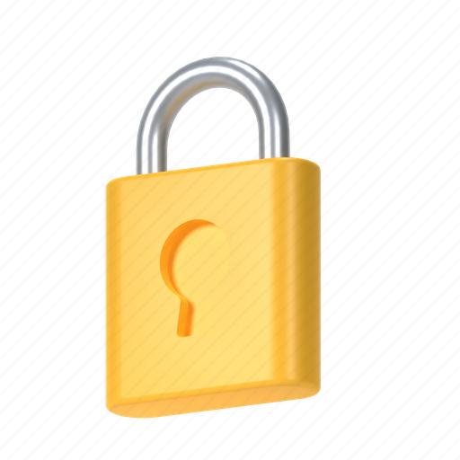 Pad, padlock, lock, security, password, render icon - Download on Iconfinder